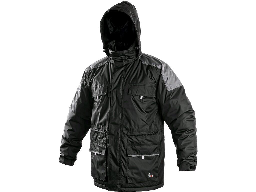 Bunda CXS FREMONT, zimná, pánska, čierno-sivá, vel. 2XL